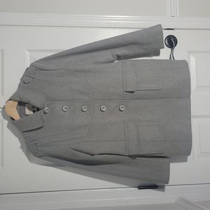 Frenchi Gray Pea Coat sz medium